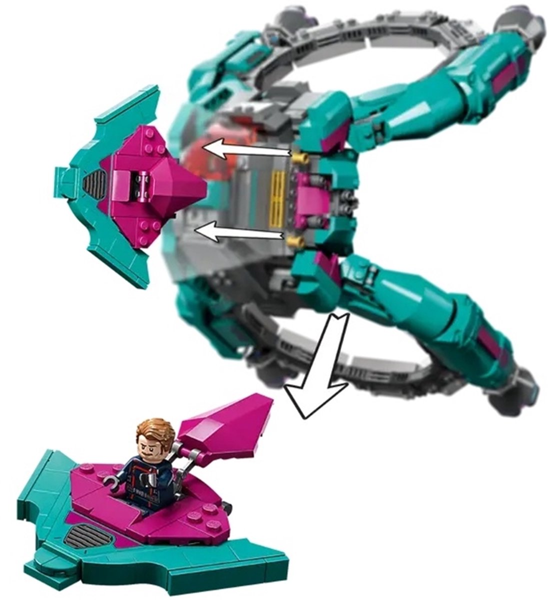 LEGO Marvel Het schip van de nieuwe Guardians of the Galaxy Constructie Speelgoed Set - 76255