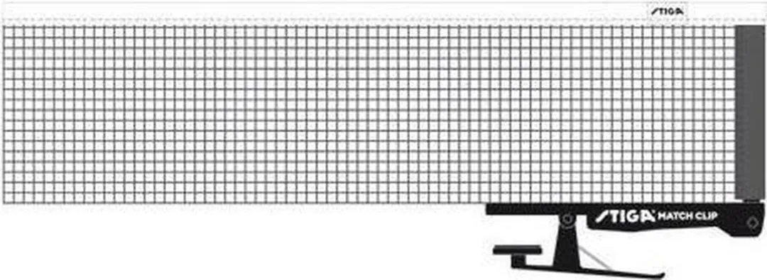 Stiga Wedstrijdtafeltennisnet Match Clip 183x15cm
