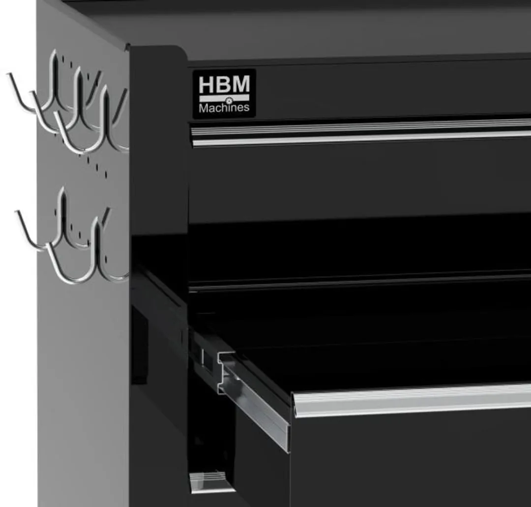 HBM Gereedschapswagen 5 Lades 62cm - Zwart