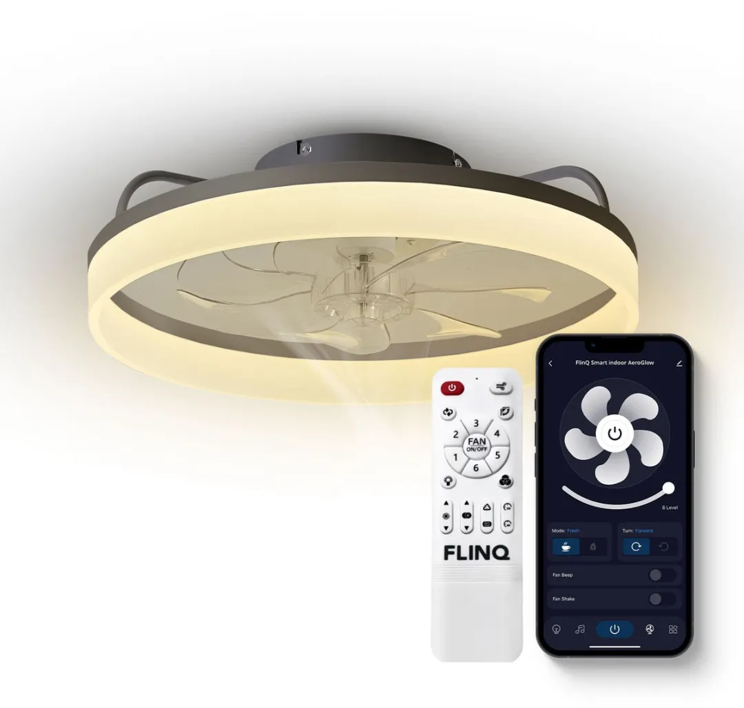 FlinQ AeroGlow Plafondventilator 50cm