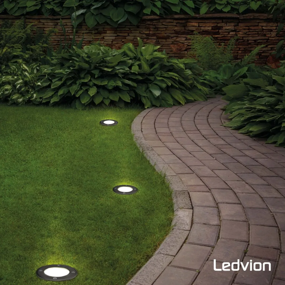 Ledvion 6x LED Grondspot 5W 2700K GU10 - 9 Stuks - Zwart - afbeelding 6 van 6