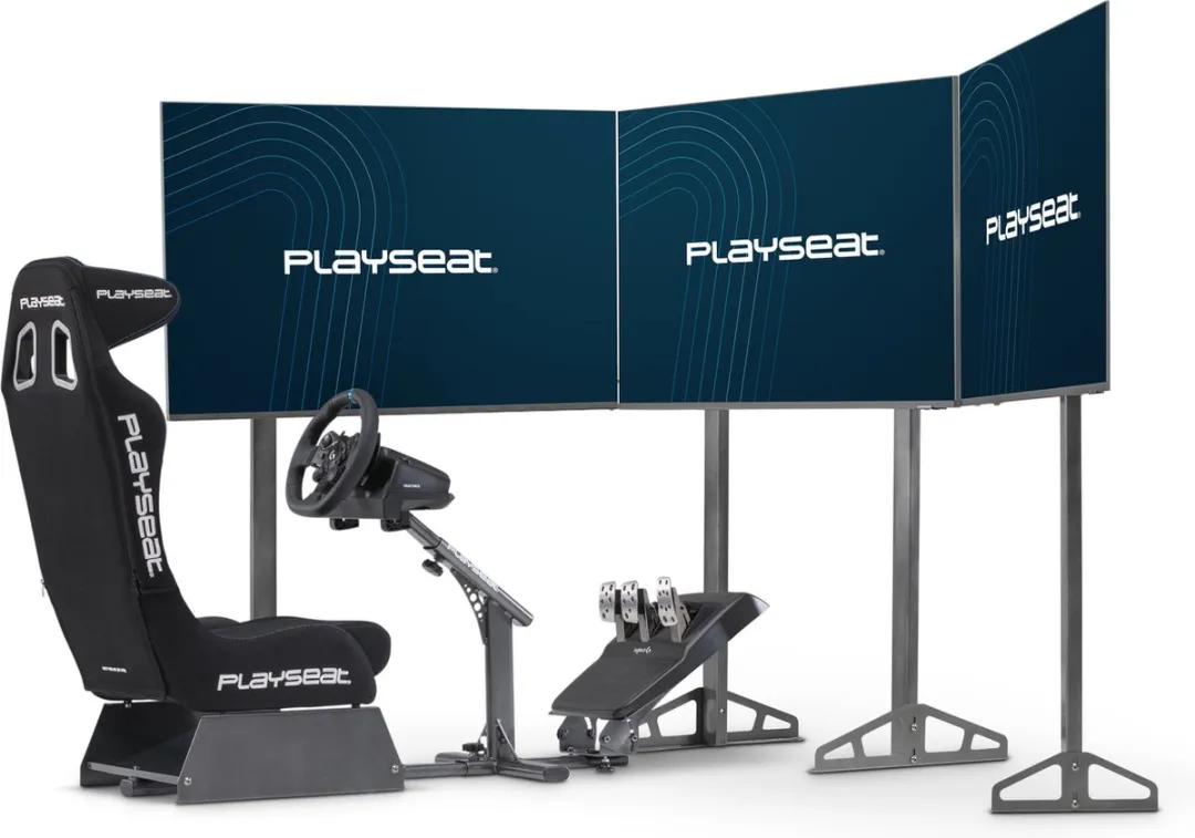Playseat TV Stand Pro R.AC.00154 - 3 TV's - Uitbreidbaar - Zilver