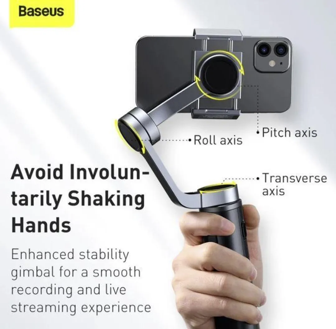 Baseus SUYT-D0G Smartphone Gimbal - Zwart - afbeelding 6 van 6