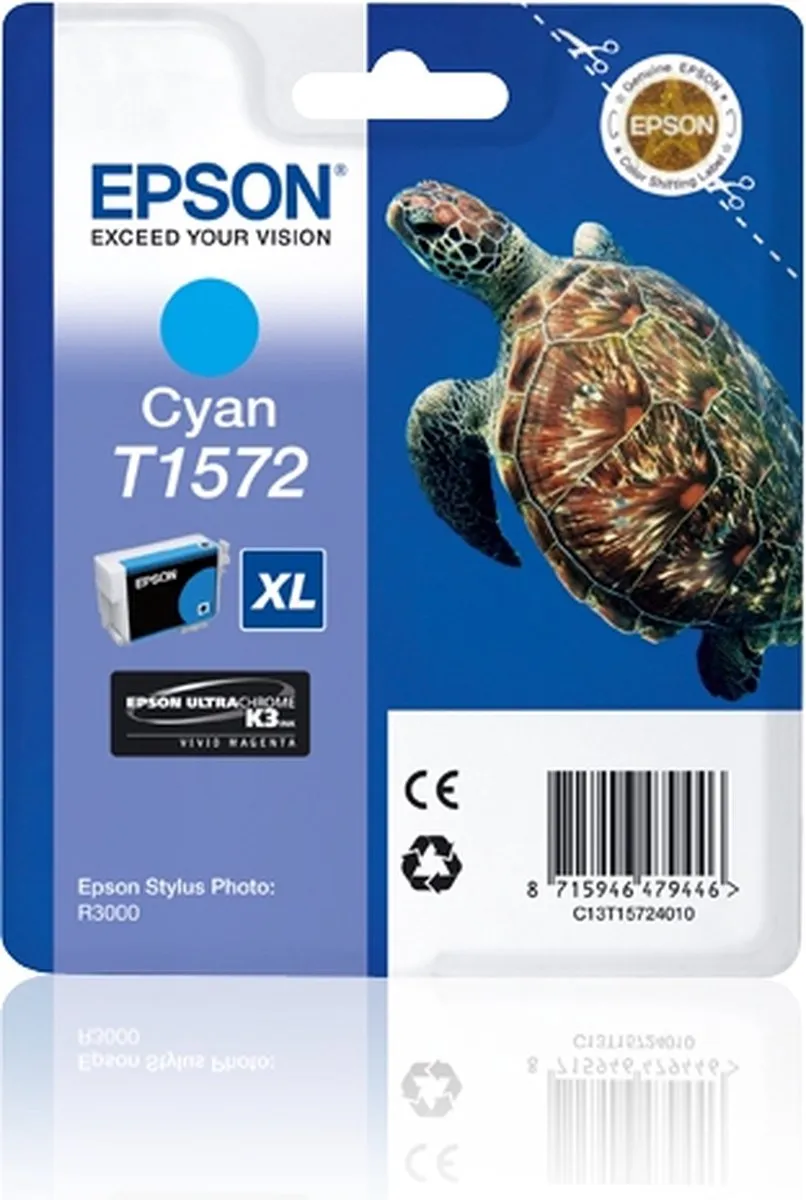Epson T1572 C13T15724010 Inktcartridge - Cyaan XL - 25ml