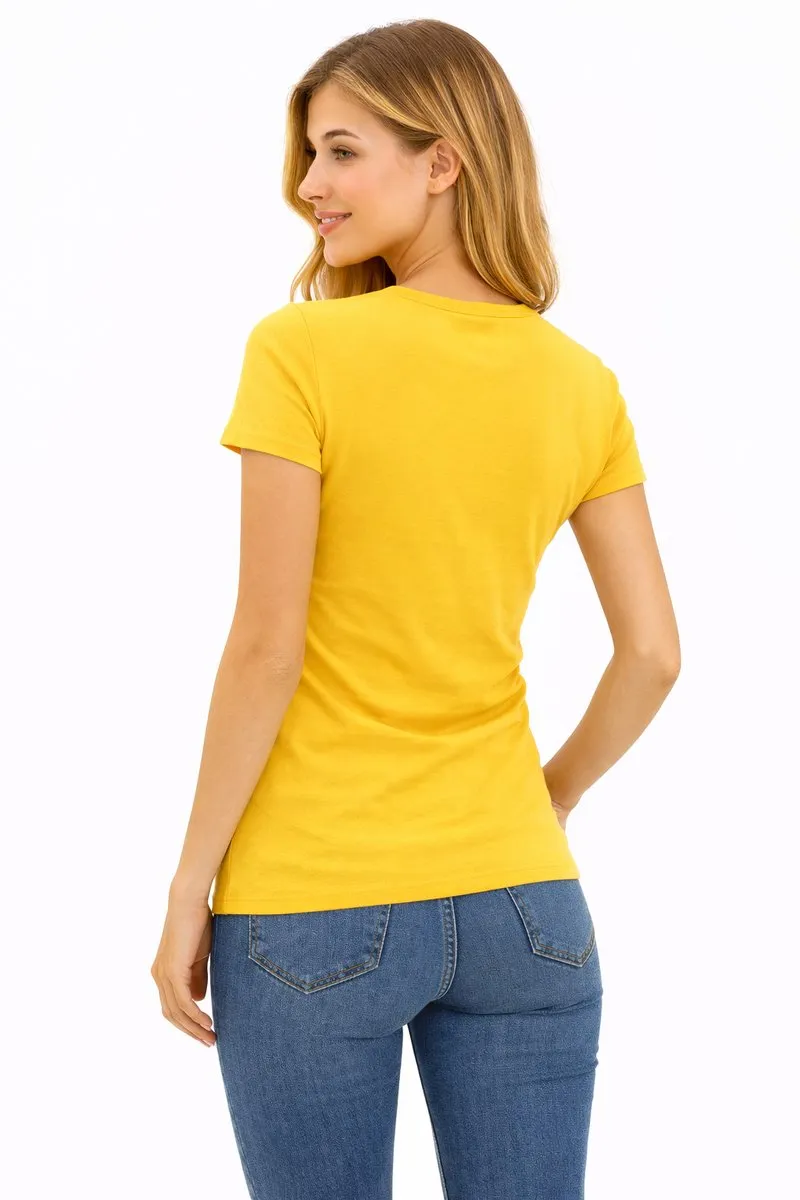 RedParrot Dames Sportshirt Geel - Korte mouwen - XL