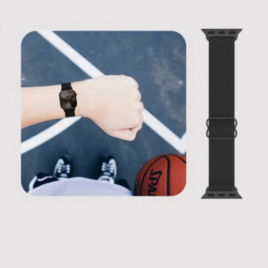 Just in Case Apple Watch Urban Textura Horlogebandje - 44/45/46/49mm - Zwart - afbeelding 3 van 6