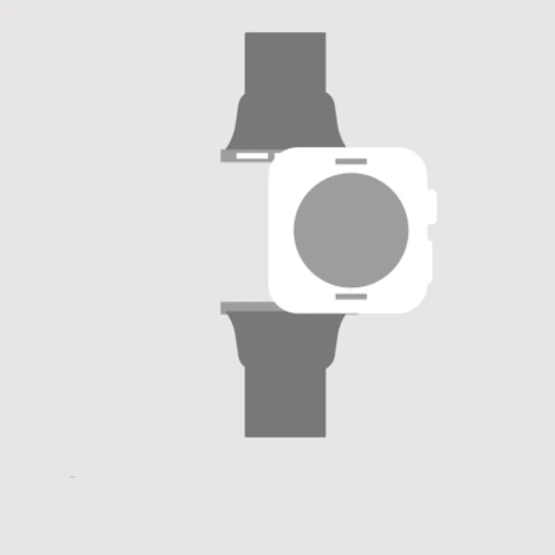Just in Case Apple Watch Urban Textura Horlogebandje - 44/45/46/49mm - Zwart - afbeelding 5 van 6