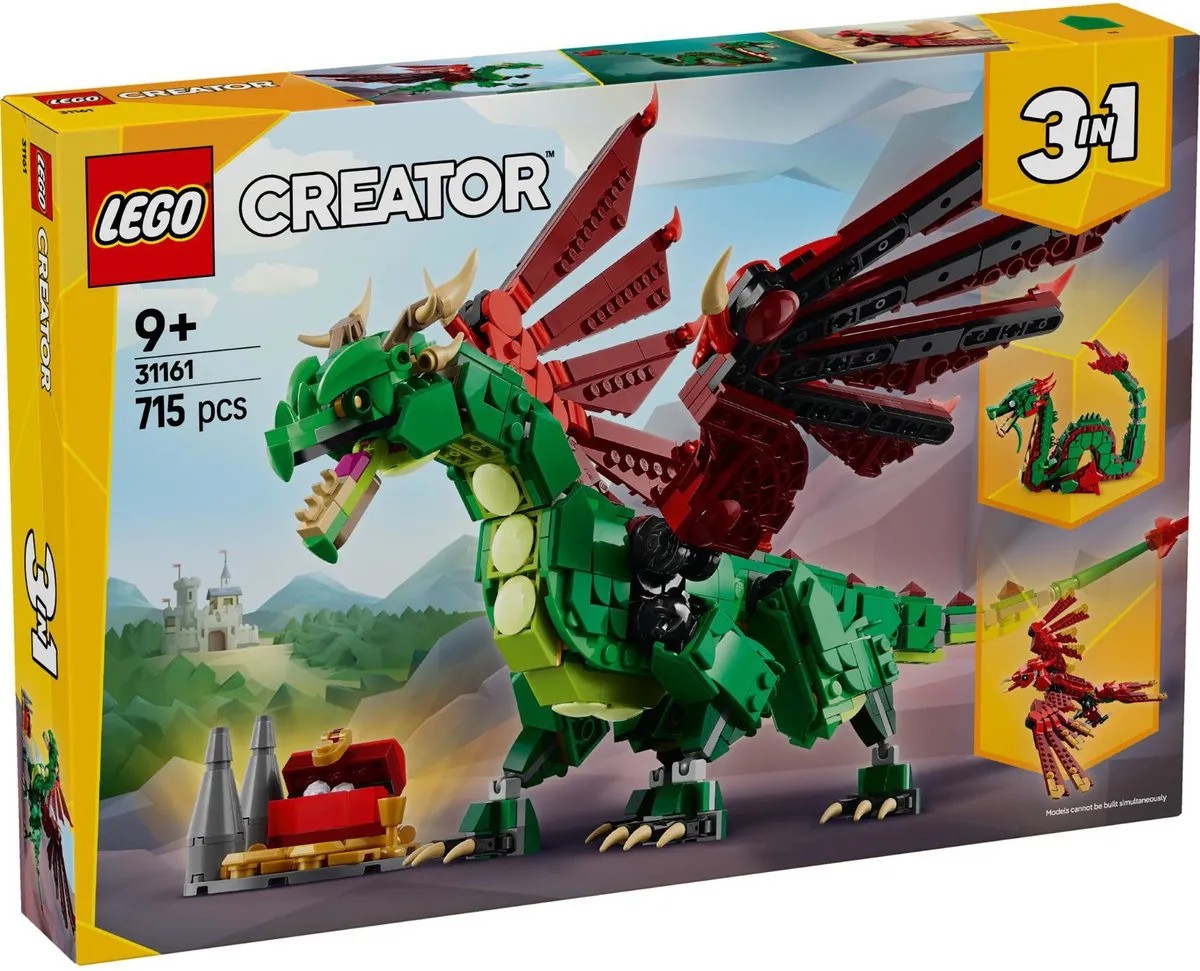 LEGO Creator 3in1 Middeleeuwse Draak 31161 - 715 Stukken