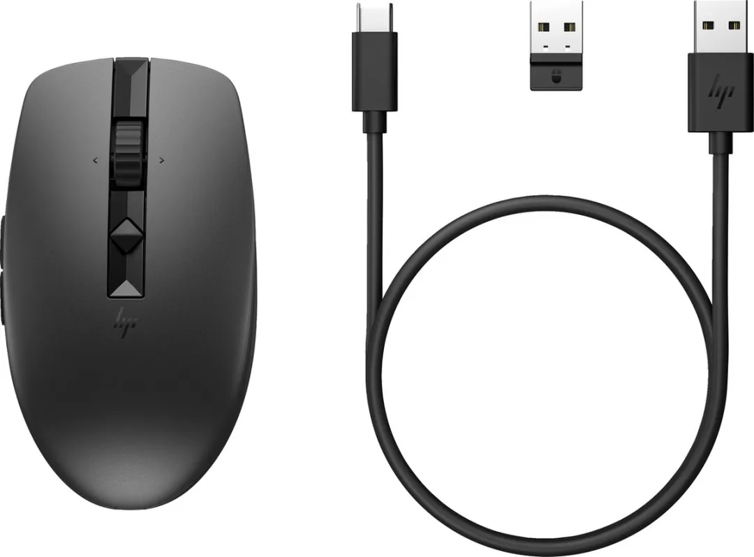 HP 715 Oplaadbare Muis - 7 Knoppen - Zwart