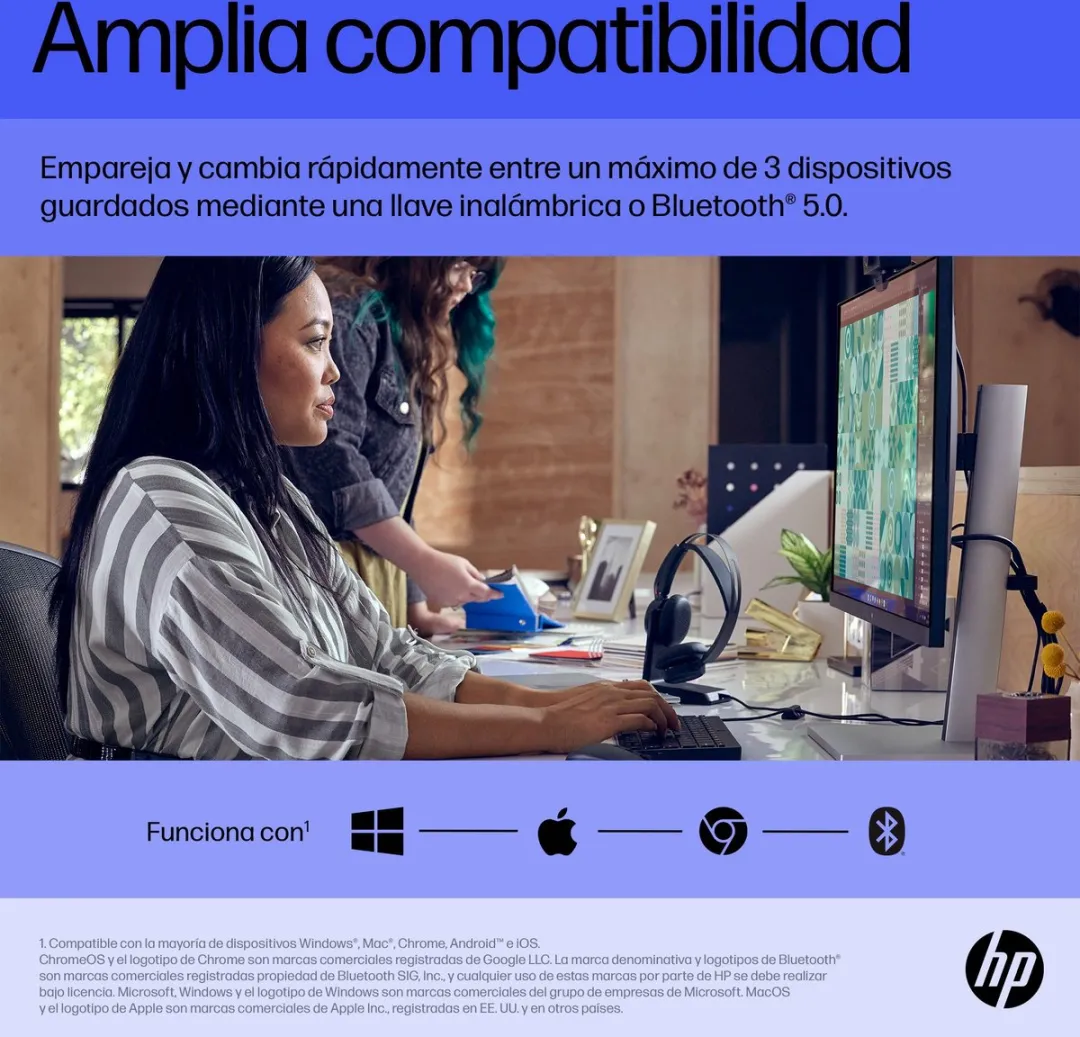 HP 715 Oplaadbare Muis - 7 Knoppen - Zwart