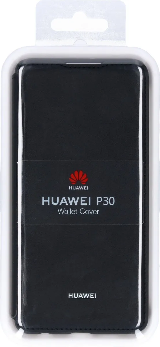 Huawei P30 Wallet Cover - Zwart