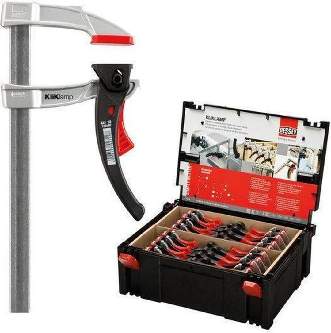 Bessey KLI-S KliKlamp Lijmklemmenset 16-delig - T-Loc