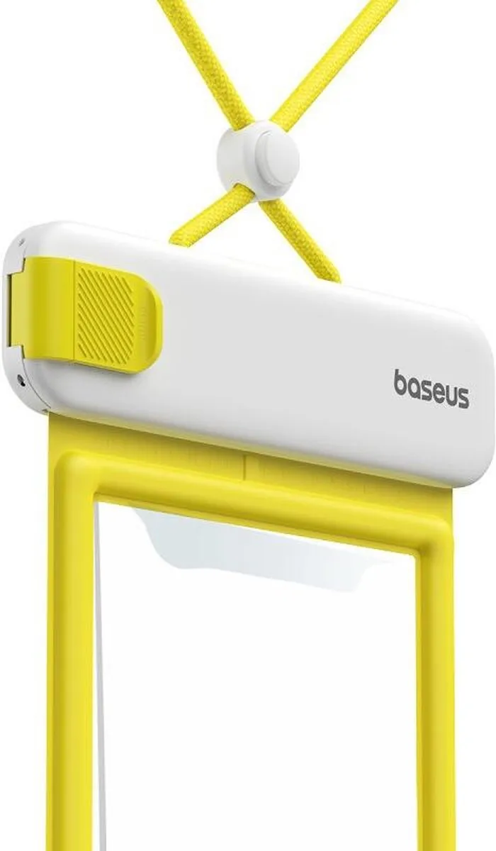 Baseus IPX8 Waterdichte Telefoonhoes - 7.2 Inch - Geel/Wit - afbeelding 4 van 6