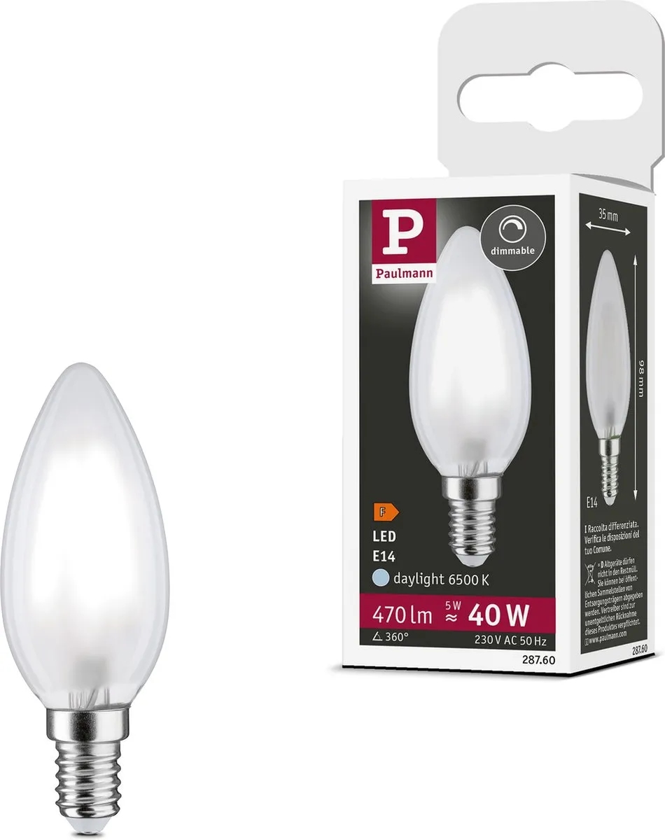 Paulmann Filament LED Kaars E14 5W 470lm