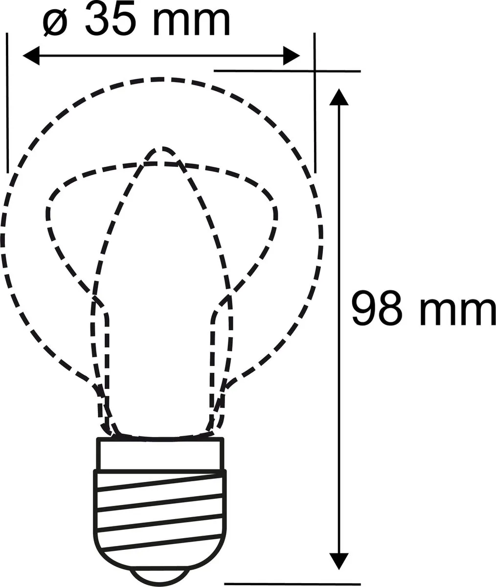 Paulmann Filament LED Kaars E14 5W 470lm - 6500K Mat