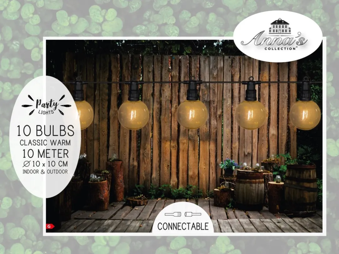Anna's Collection LED Partylamp 10 Stuks - ø10cm Warm Wit