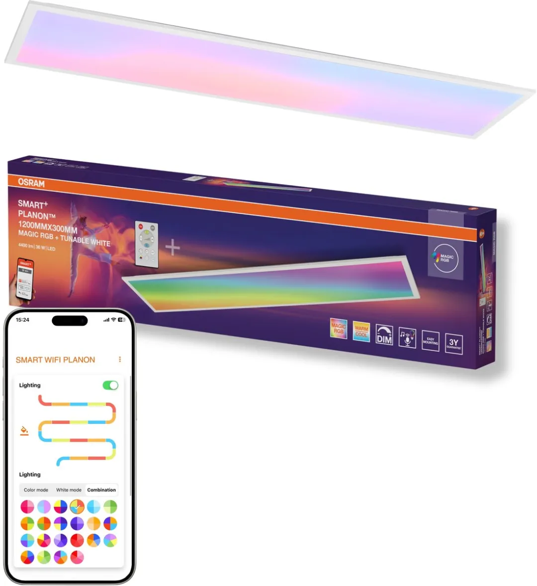 Osram SMART+ WIFI Planon Magic LED Paneelverlichting 36W - RGBW - 2700-6500K