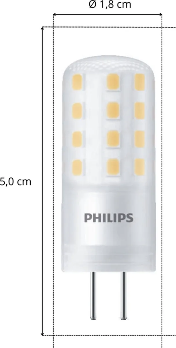 Philips LED Capsule GY6.35 4.2W Warmwit - Helder glas
