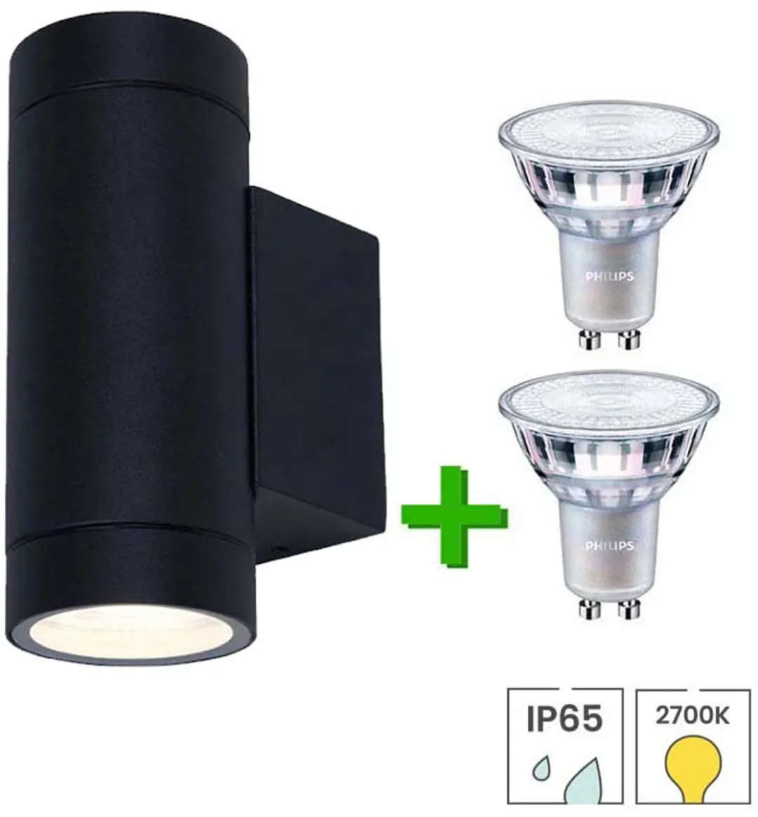 Lybardo Wandlamp Up & Down 2x LED GU10