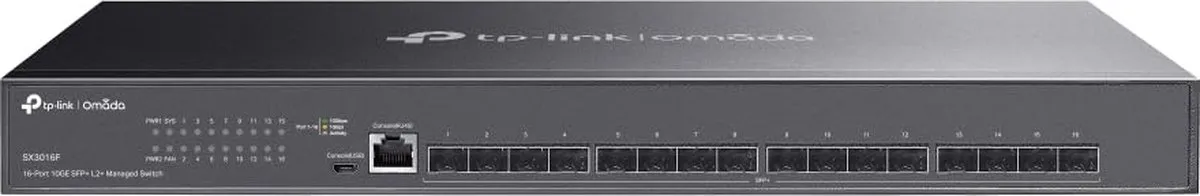 TP-Link TL-SX3016F Netwerkswitch 16x SFP - 320 Gbps - Zwart