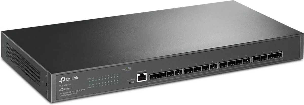 TP-Link TL-SX3016F Netwerkswitch 16x SFP - 320 Gbps - Zwart