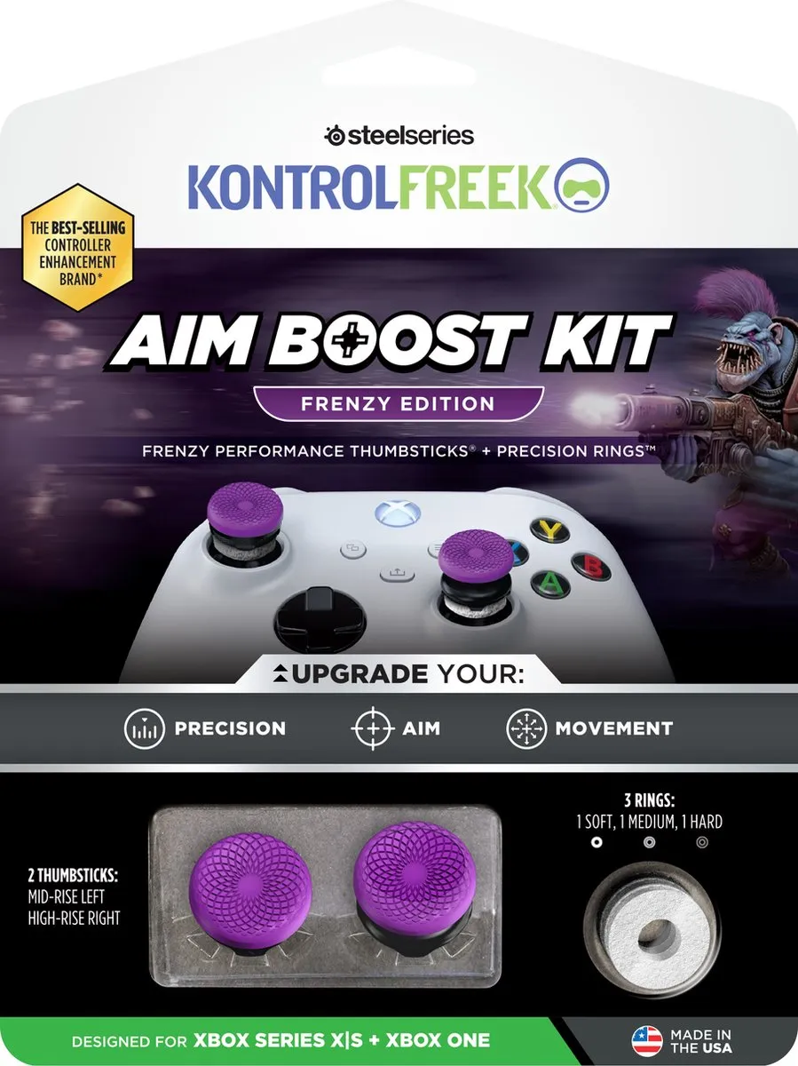 SteelSeries KontrolFreek Frenzy AimBoost Thumbsticks - FPS Paars/Zwart - afbeelding 6 van 6