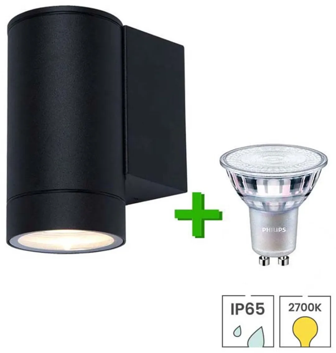Lybardo Wandlamp LED GU10 Warmwit 2700K - Zwart
