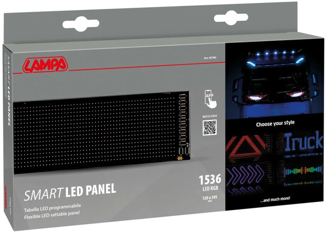 Lampa Smart LED-paneel 1536 LED 120x595mm - Zwart