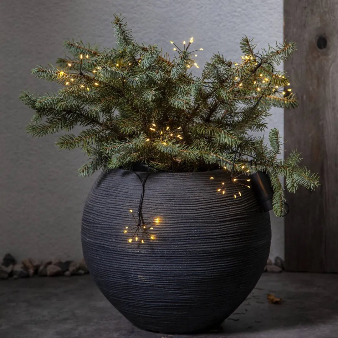 Star Trading Dew Drop Flower Lichtslinger 8 Bloemen 2m10 - Zwart