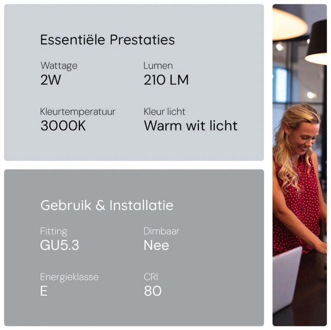LEDVANCE LED Spot MR16 GU5.3 2W - 10 Stuks - afbeelding 6 van 6