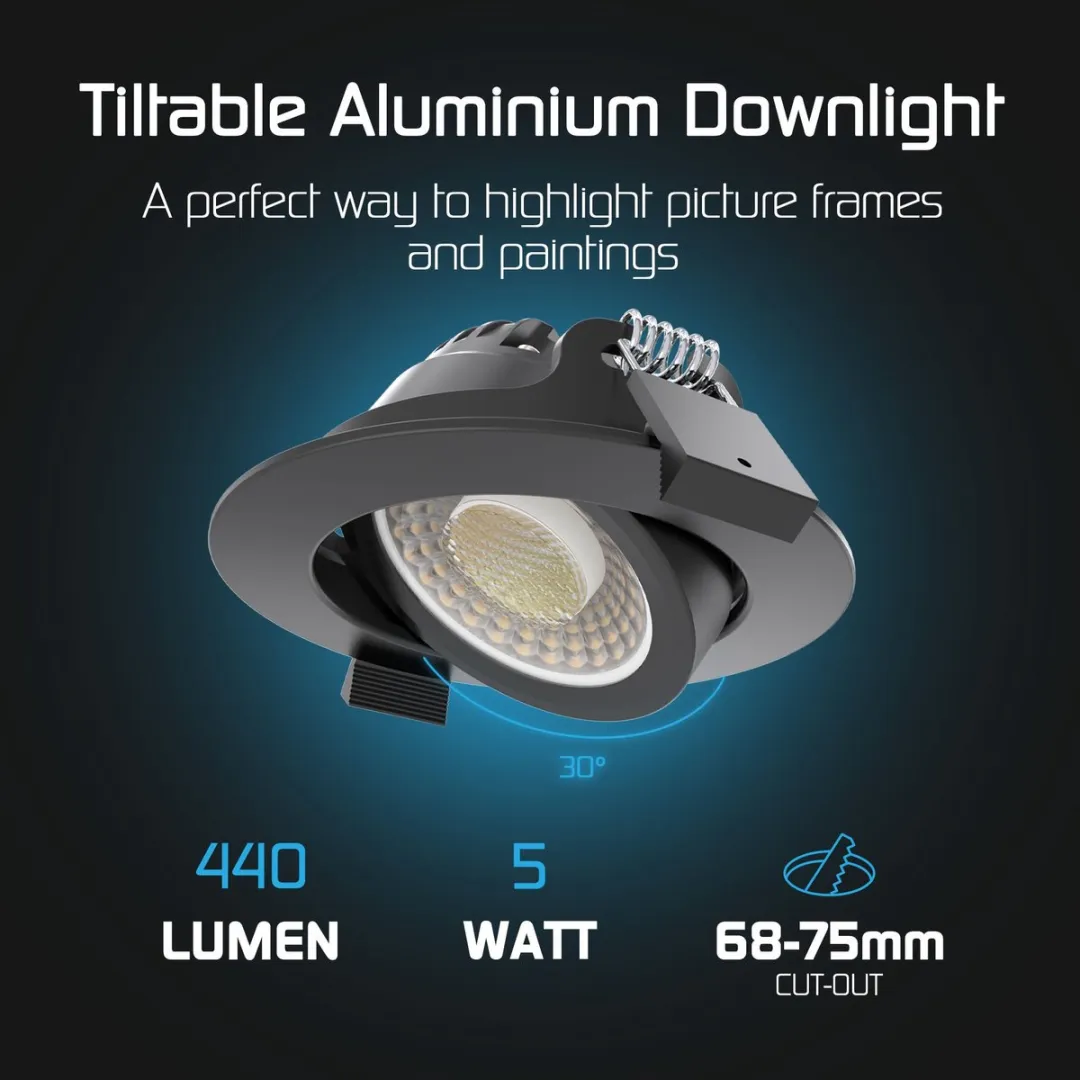 Ledvion LED Inbouwspot Zwart - 8cm - IP65 - Dimbaar CCT
