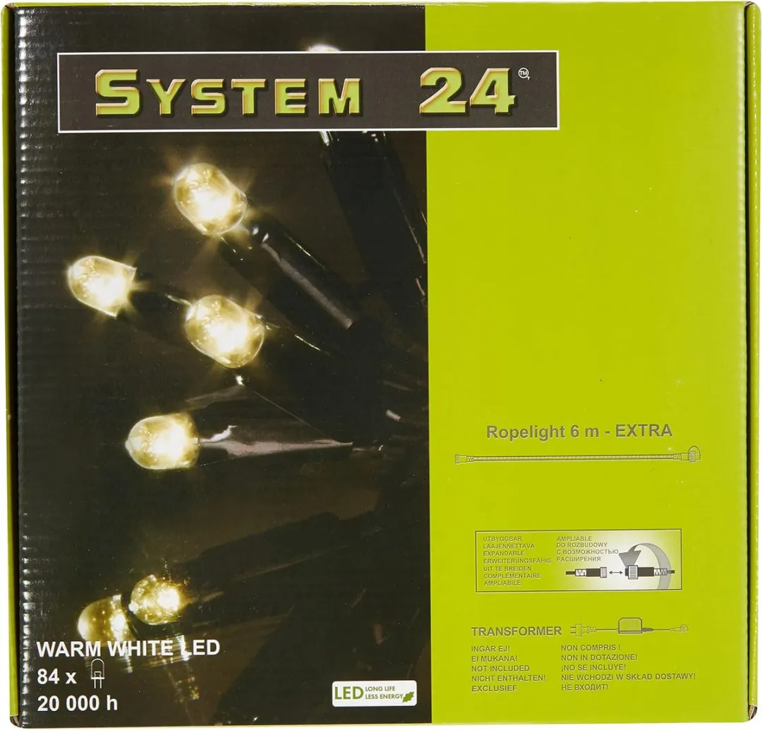 Star Trading LED Slang 6m Warm Wit IP44 - 126 Lichtpunten
