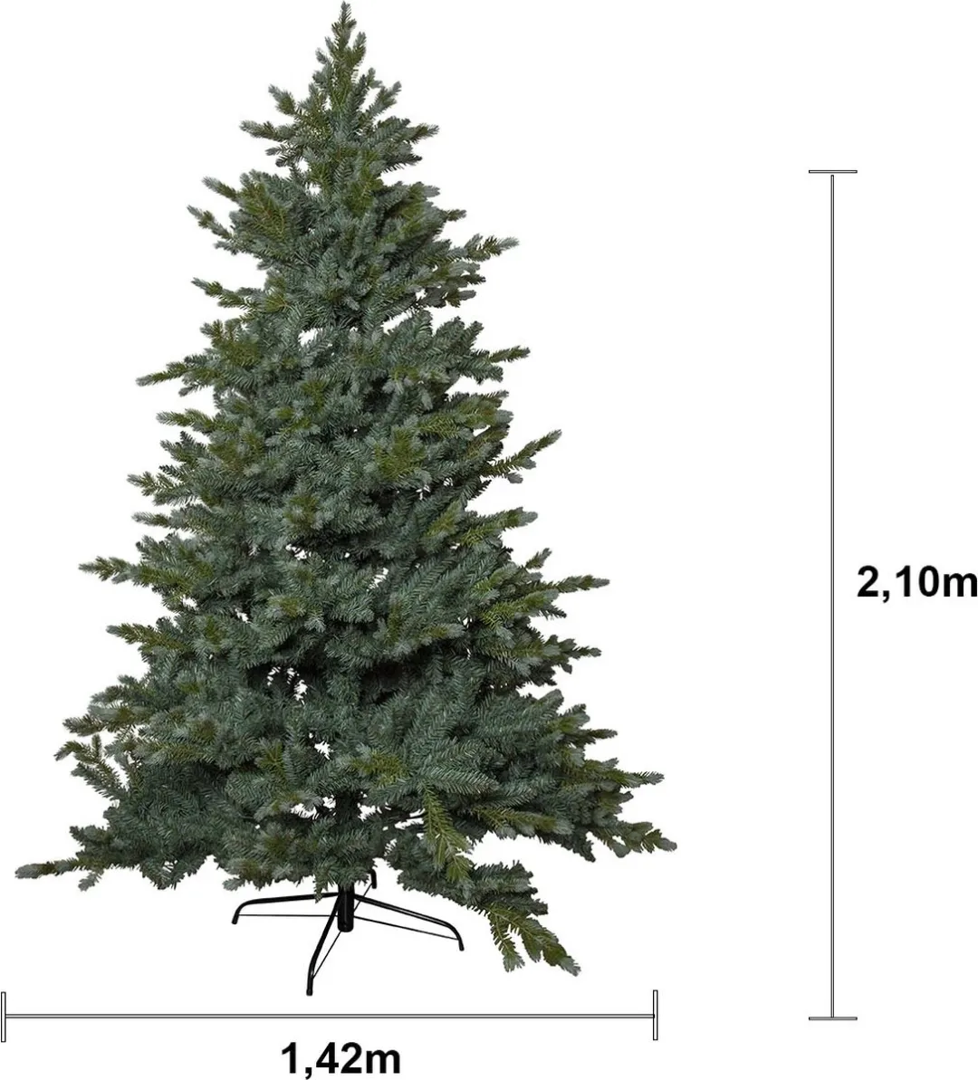 Star Trading Kunstkerstboom Greyland 210cm - Buiten - 142cm Ø