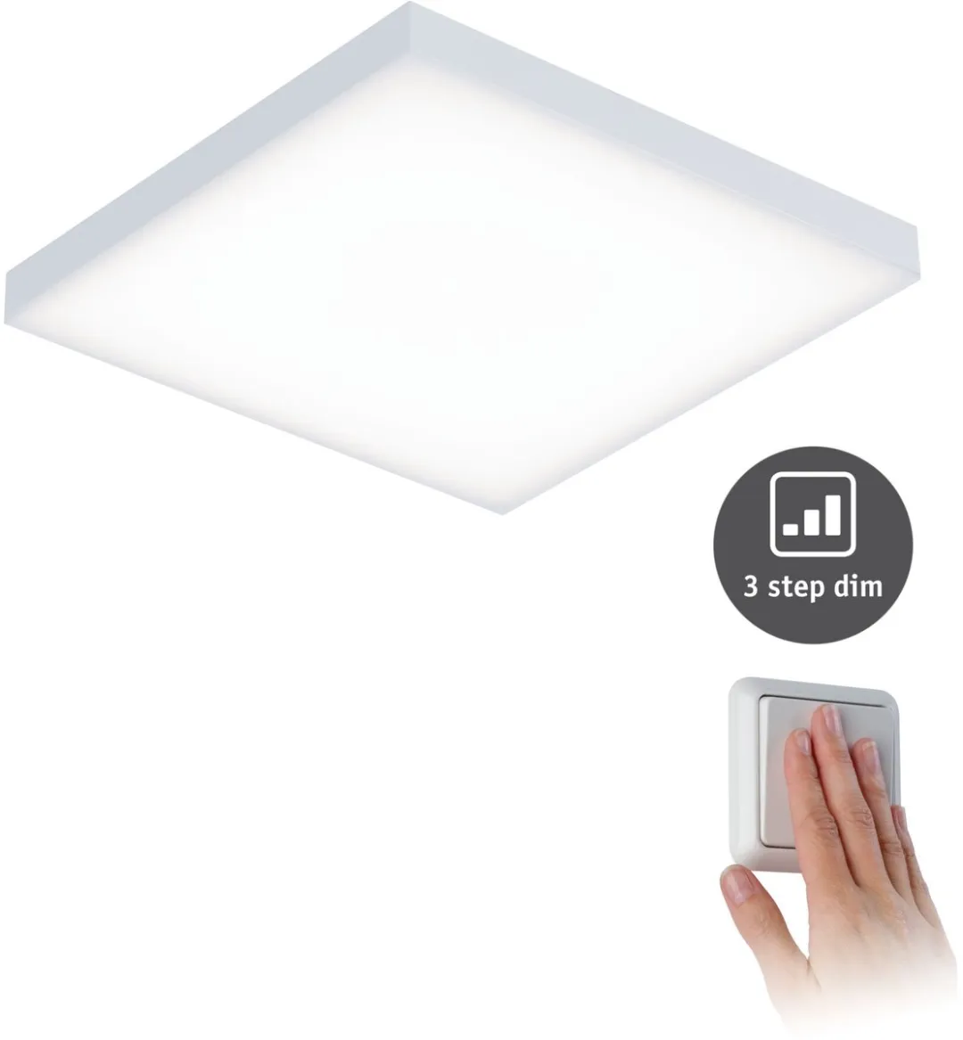 Paulmann LED-paneel Velora Hoekig 225x225mm 12W 1200lm - Wit