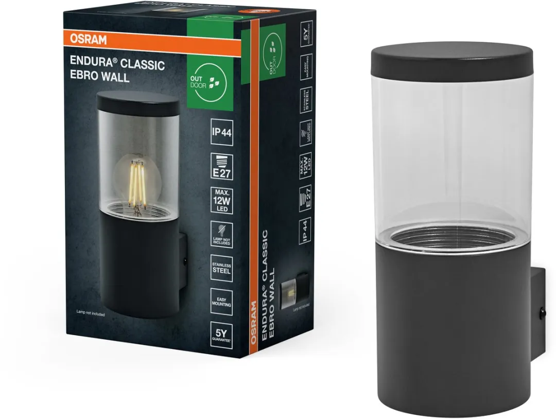 Osram Endura Classic Ebro Wall Wandlamp - Donkergrijs