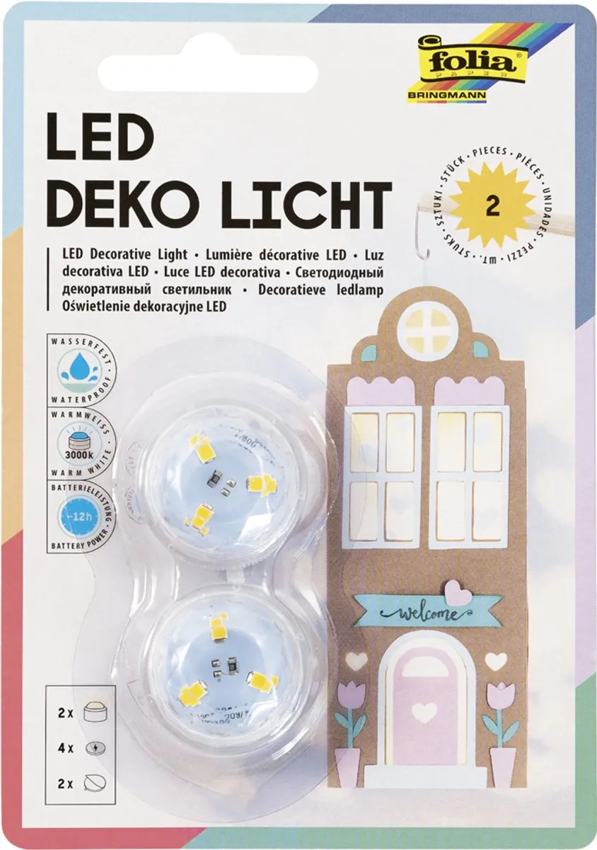 Folia LED Decoratielampje Warm Wit 3000K - Multicolor