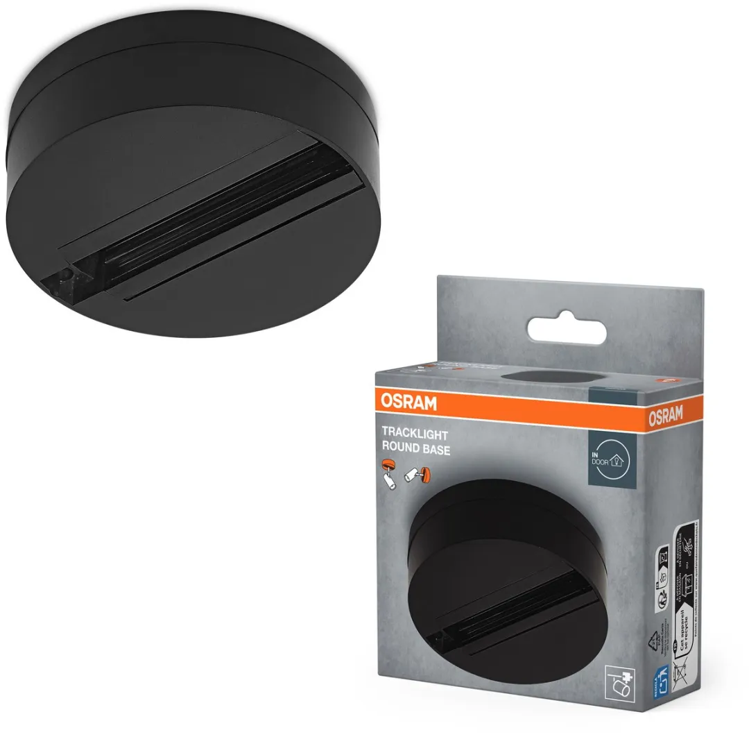 Osram Tracklight Round Basisstation - Zwart