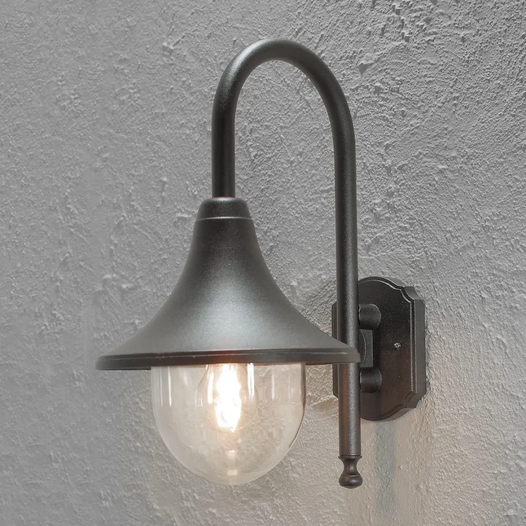 Konstsmide Bari Wandlamp Buiten E27 - IP44 - Zwart