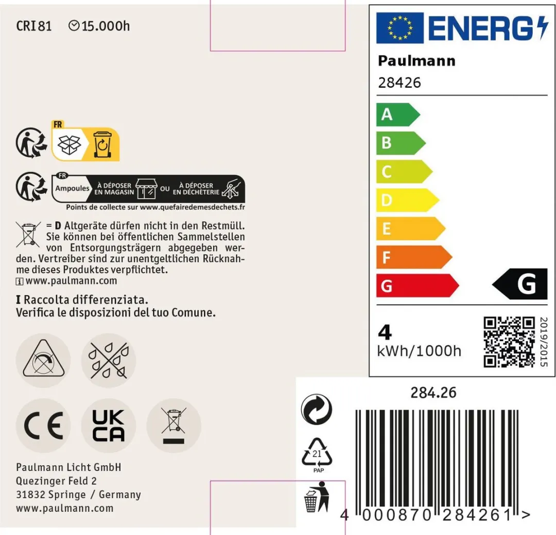 Paulmann LED Kaars E14 Set 3x3,5W 2700K Mat - 3 Stuks - afbeelding 4 van 4