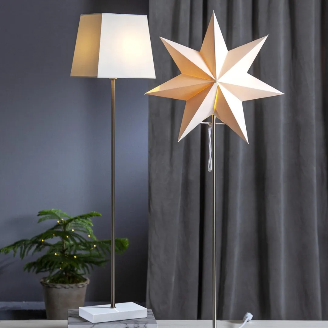 Star Trading Moa Vloerlamp - Zilver - E14