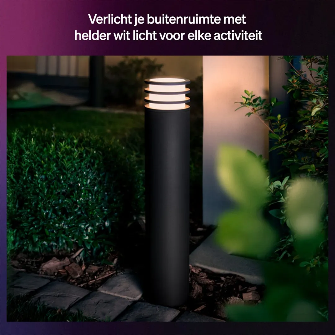 Philips Hue Lucca Sokkellamp - Antraciet - 1100 Lumen
