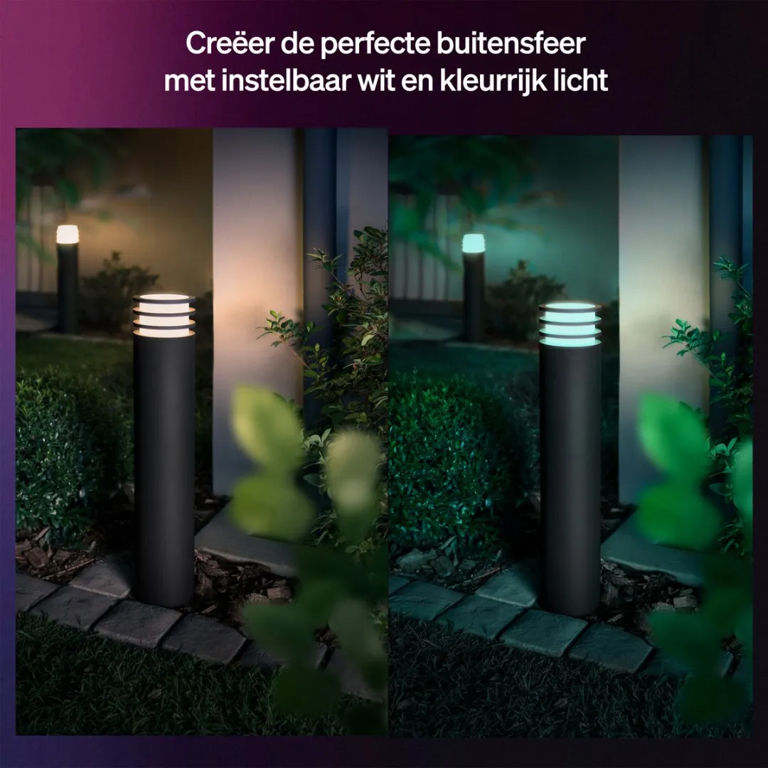 Philips Hue Lucca Sokkellamp - Antraciet - 1100 Lumen