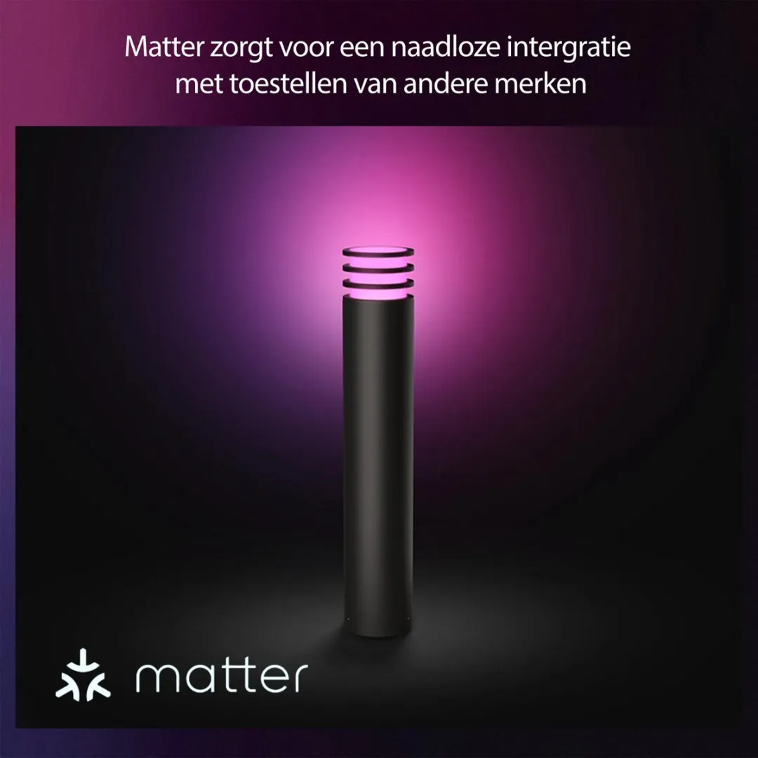Philips Hue Lucca Sokkellamp - Antraciet - 1100 Lumen - afbeelding 6 van 6