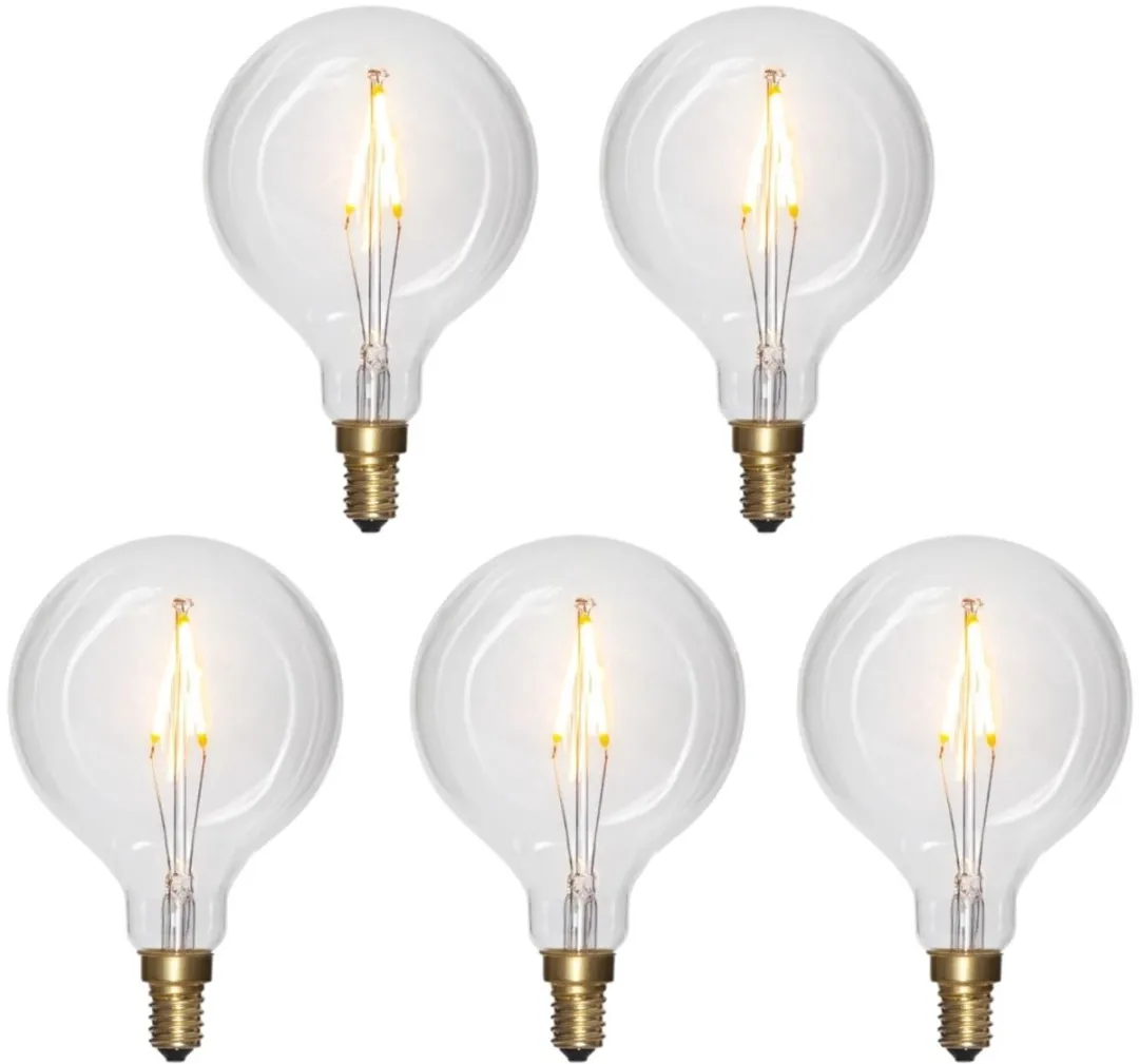 Star Trading Globelamp G80 E14 1.5W Super Warm Wit - 5 Stuks