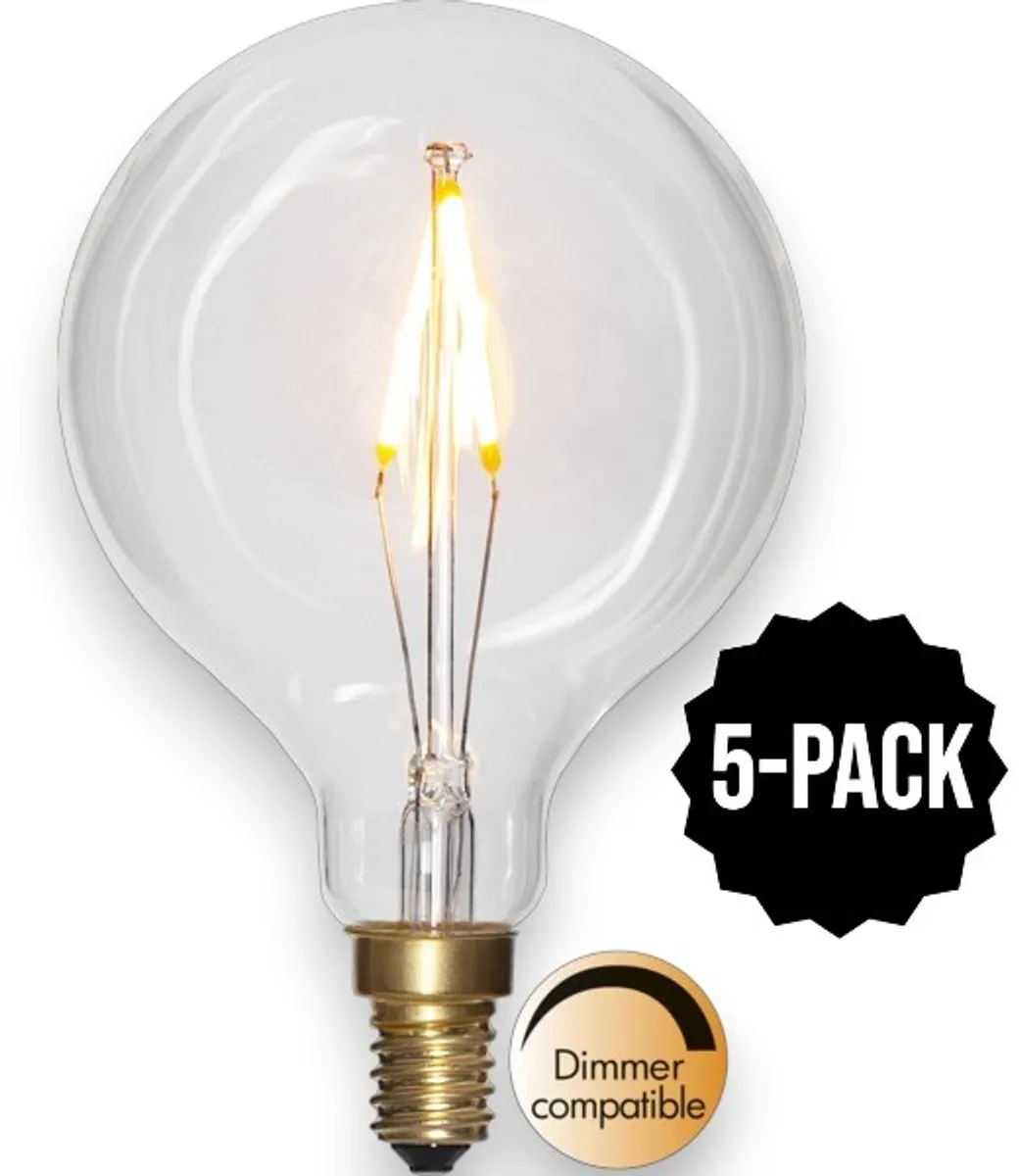 Star Trading Globelamp G80 E14 1.5W Super Warm Wit - 5 Stuks