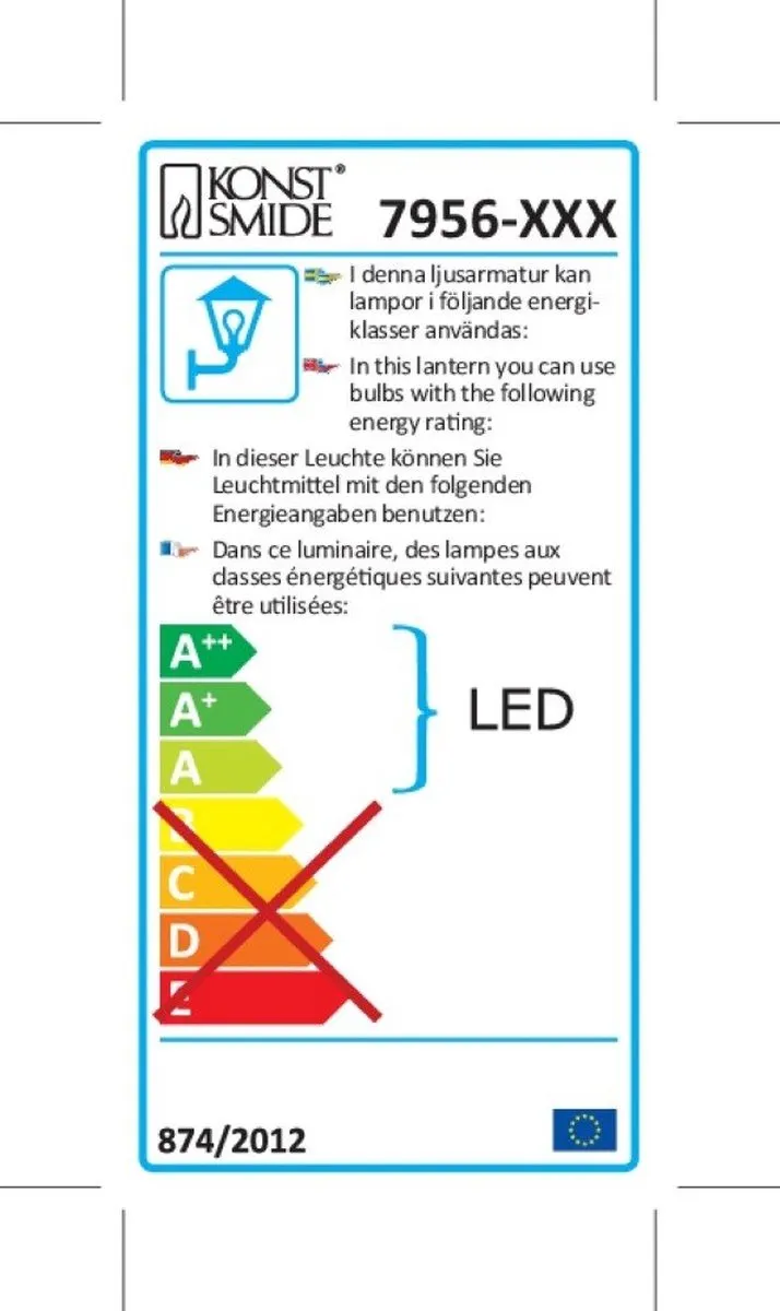 Konstsmide 7956-250 Wandverlichting Buiten - 2x35W Wit - afbeelding 6 van 6