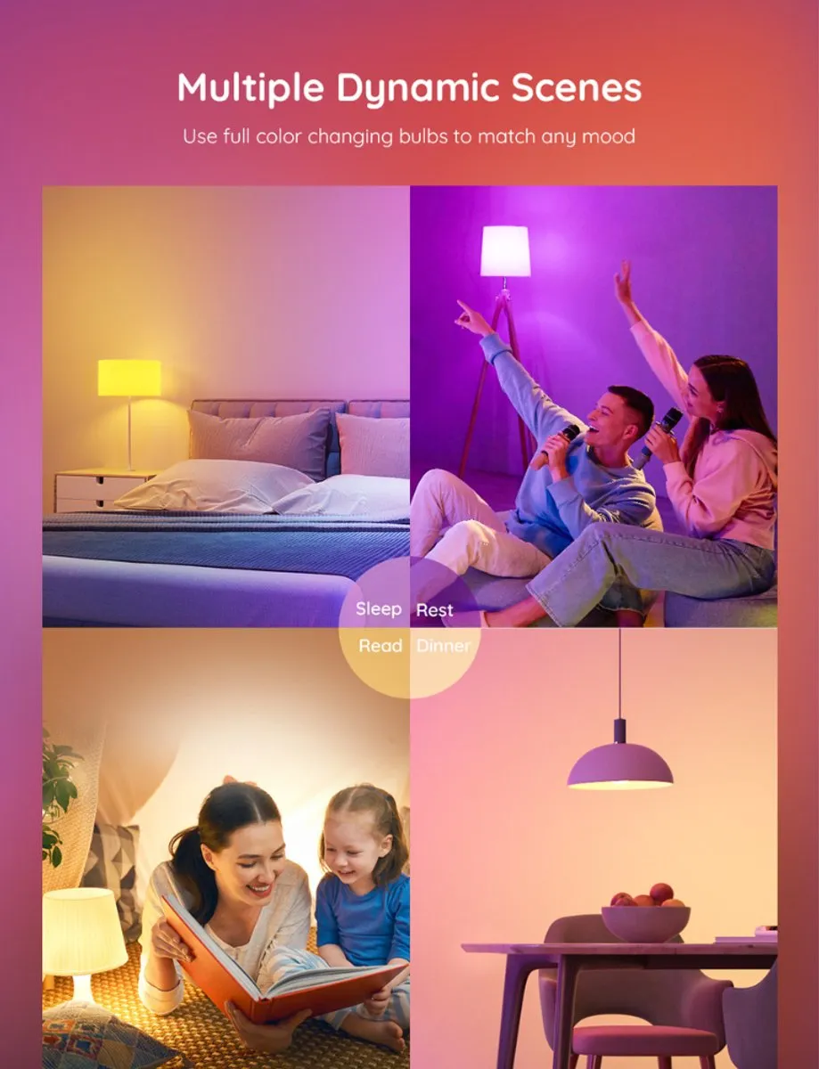 Govee RGBWW Smart LED E27 800lm - 2 Stuks - afbeelding 6 van 6