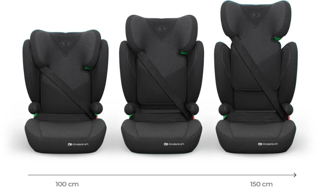 KinderKraft JUNIOR FIX 2 PLUS Autostoeltje 100-150cm - ISOFIX - Zwart