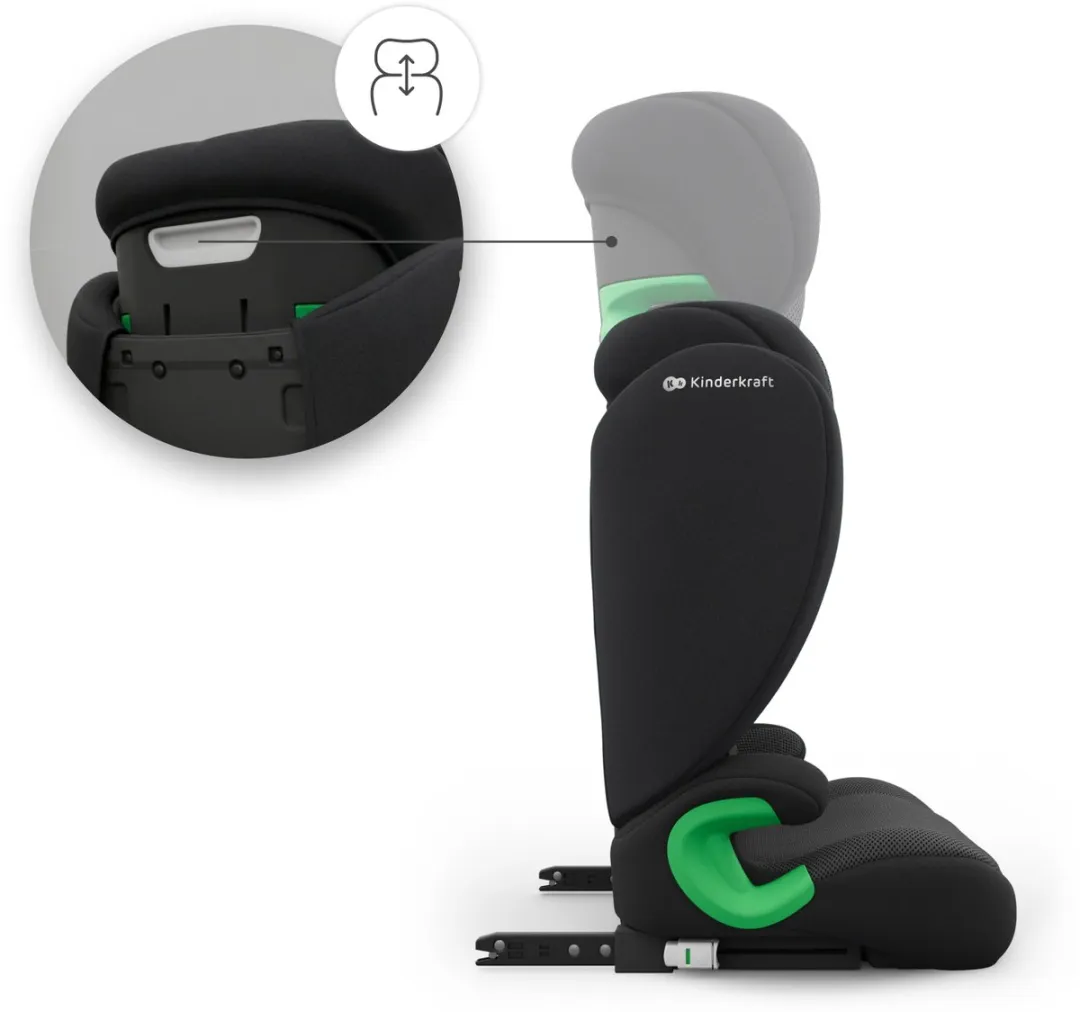 KinderKraft JUNIOR FIX 2 PLUS Autostoeltje 100-150cm - ISOFIX - Zwart