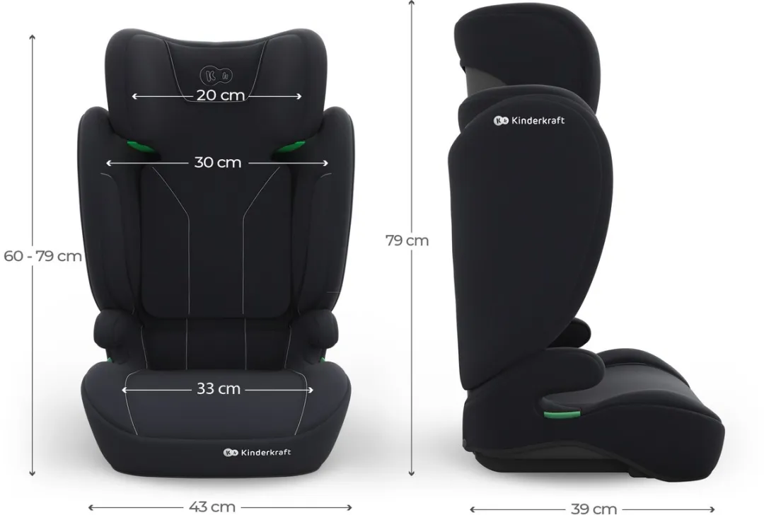 KinderKraft I-SPARK 2 PLUS i-Size Autostoel 100-150cm - Zwart